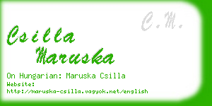 csilla maruska business card